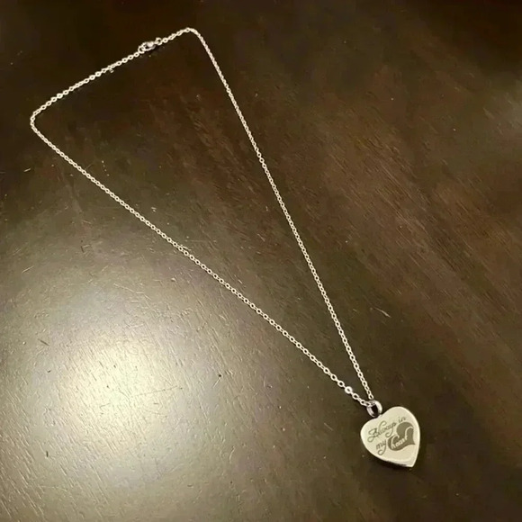 Stainless Steel Heart Memorial Necklace - Picture 5 of 5